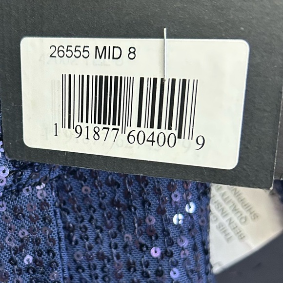 NWT Mac Duggal Navy Sequin Dress - Picture 10 of 11